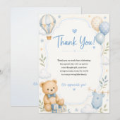 Baby shower bedankkaart (Voorkant / Achterkant)
