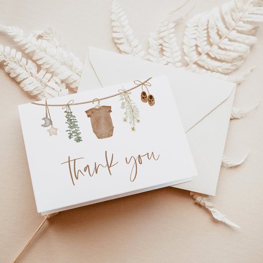 Baby shower bedankkaart, genderneutrale Baby Bedankkaart