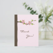 Baby shower bedankkaart (meisje) briefkaart (Staand voorkant)