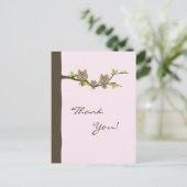 Baby shower bedankkaart (meisje) briefkaart (Staand voorkant)