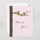 Baby shower bedankkaart (meisje) briefkaart (Voorkant / Achterkant)