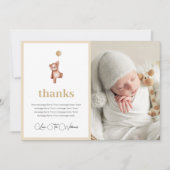 Baby shower bedankkaart met foto (Voorkant)
