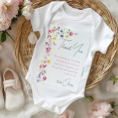 Baby shower bedankkaart | wilde bloem menu