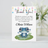 Baby shower bedankkaarten, kikker thema Kaarten (Staand voorkant)