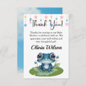 Baby shower bedankkaarten, kikker thema Kaarten (Voorkant / Achterkant)