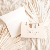 Baby shower bedankpas | Green Boy Baby shower Bedankkaart