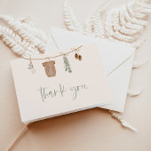 Baby shower bedankpas | Green Boy Baby shower Bedankkaart