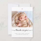 Baby shower Bedankt Chic Love Script (Voorkant)