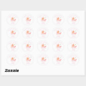 Baby shower Bedankt Classic Round sticker (Vel)