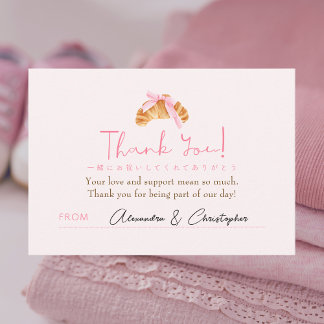 Baby Shower Bedankt Coquette Croissant
