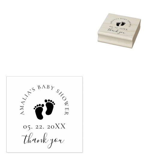 Baby shower Bedankt Custom Rubberstempel (Gestempeld)