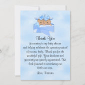 Baby shower bedankt dat het Twins Boy is Kaart (Voorkant)