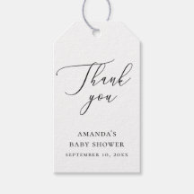 Baby Shower Bedankt | Elegante Minimalistische Scr