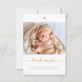 Baby shower Bedankt Faux Gold Chic Love Script (Voorkant)