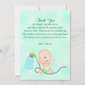 Baby Shower Bedankt Geslacht Neutraal Groen Kaart (Voorkant)