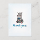 baby shower bedankt je creditcard | Jongen | Hippo Informatiekaartje (Achterkant)
