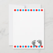 Baby shower bedankt je kaart van baby (Achterkant)