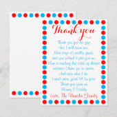 Baby shower bedankt je kaart van baby (Voorkant / Achterkant)