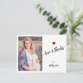 Baby shower bedankt jullie foto-briefkaart briefkaart (Staand voorkant)