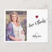 Baby shower bedankt jullie foto-briefkaart briefkaart (Voorkant)