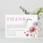 Baby shower Bedankt Kaart Sjabloon (Staand voorkant)