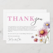 Baby shower Bedankt Kaart Sjabloon (Voorkant / Achterkant)