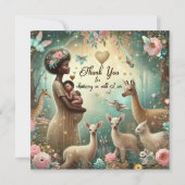 Baby shower Bedankt Kaarten Douchen met liefde (Voorkant)