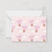 Baby Shower Bedankt Notitiekaartje (Achterkant)