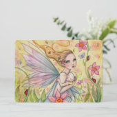 Baby shower Bedankt Notities Moeder en Baby Fairy (Staand voorkant)