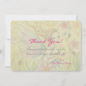 Baby shower Bedankt Notities Moeder en Baby Fairy (Achterkant)