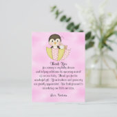 Baby shower Bedankt Penguin Briefkaart (Staand voorkant)