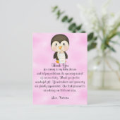 Baby shower Bedankt Penguin Briefkaart (Staand voorkant)