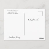 Baby shower Bedankt Post Kaart (Achterkant)