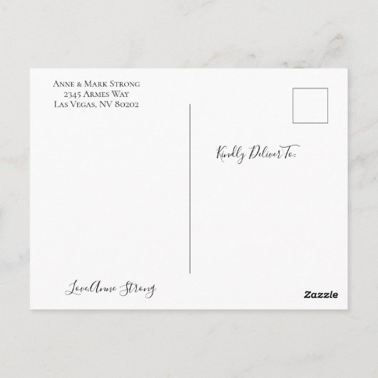 Baby shower Bedankt Post Kaart (Achterkant)