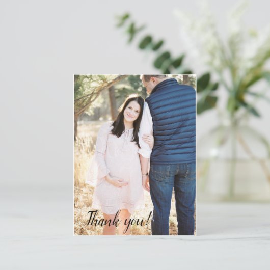 Baby shower Bedankt Post Kaarten (Staand voorkant)