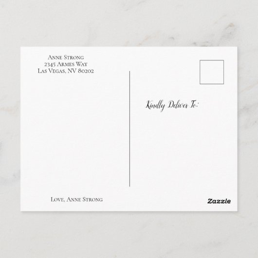 Baby shower Bedankt Post Kaarten (Achterkant)