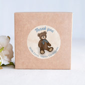 Baby shower Bedankt Schattigee teddybeer Ronde Sticker