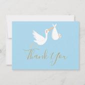 Baby Shower Bedankt Speciale Levering Blauw (Voorkant)