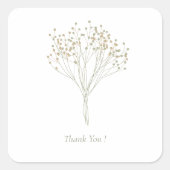 Baby Shower Bedankt Sticker (Voorkant)