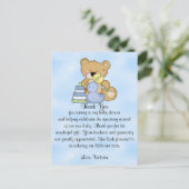 Baby shower Bedankt Teddy Bear Briefkaart (Staand voorkant)