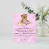 Baby shower Bedankt Teddy Bear Briefkaart (Staand voorkant)