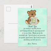 Baby shower Bedankt Teddy Bear Briefkaart (Voorkant / Achterkant)