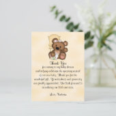 Baby shower Bedankt Teddy Bear Briefkaart (Staand voorkant)