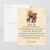Baby shower Bedankt Teddy Bear Briefkaart (Voorkant / Achterkant)