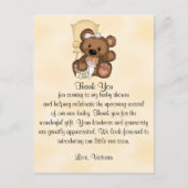 Baby shower Bedankt Teddy Bear Briefkaart (Voorkant)