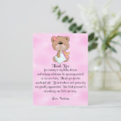 Baby shower Bedankt Teddy Bear Briefkaart (Staand voorkant)