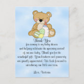 Baby shower Bedankt Teddy Bear Briefkaart (Voorkant)
