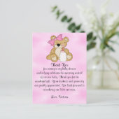 Baby shower Bedankt Teddy Bear Briefkaart (Staand voorkant)