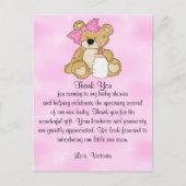 Baby shower Bedankt Teddy Bear Briefkaart (Voorkant)