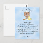 Baby shower Bedankt Teddy Bear Briefkaart (Voorkant / Achterkant)